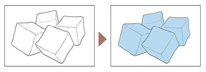 一堆冰块怎么画教你漫画冰块的画法教程