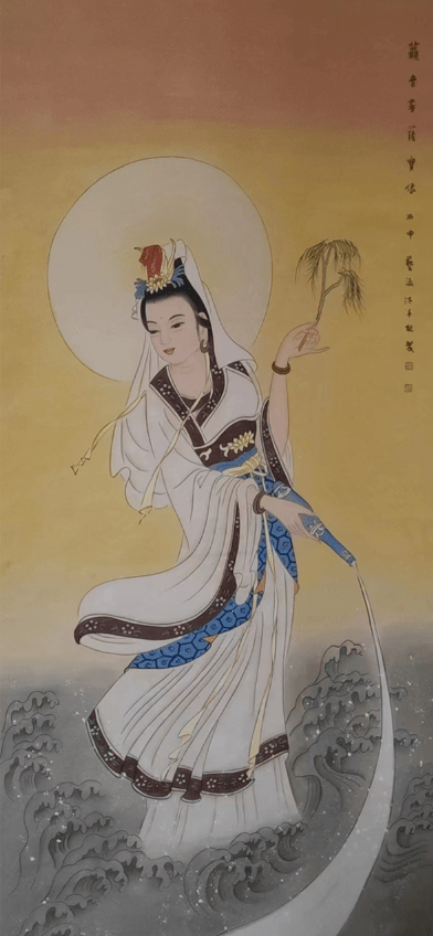 美协画家秦小涵,精美工笔画像,极致柔美!_墨涵斋_江苏省_佛教