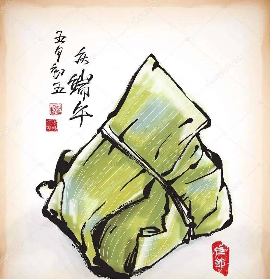 齐白石画粽子国画图片