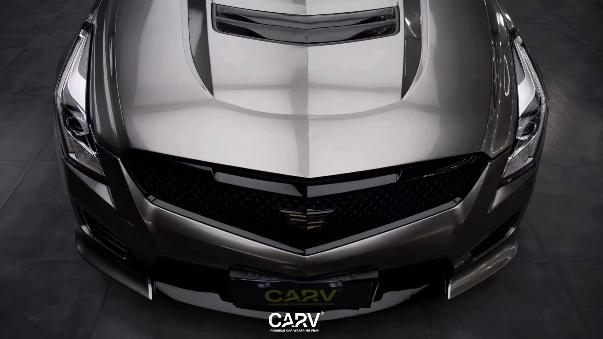 凯迪拉克atsl卡孚改色膜白金液态金属银