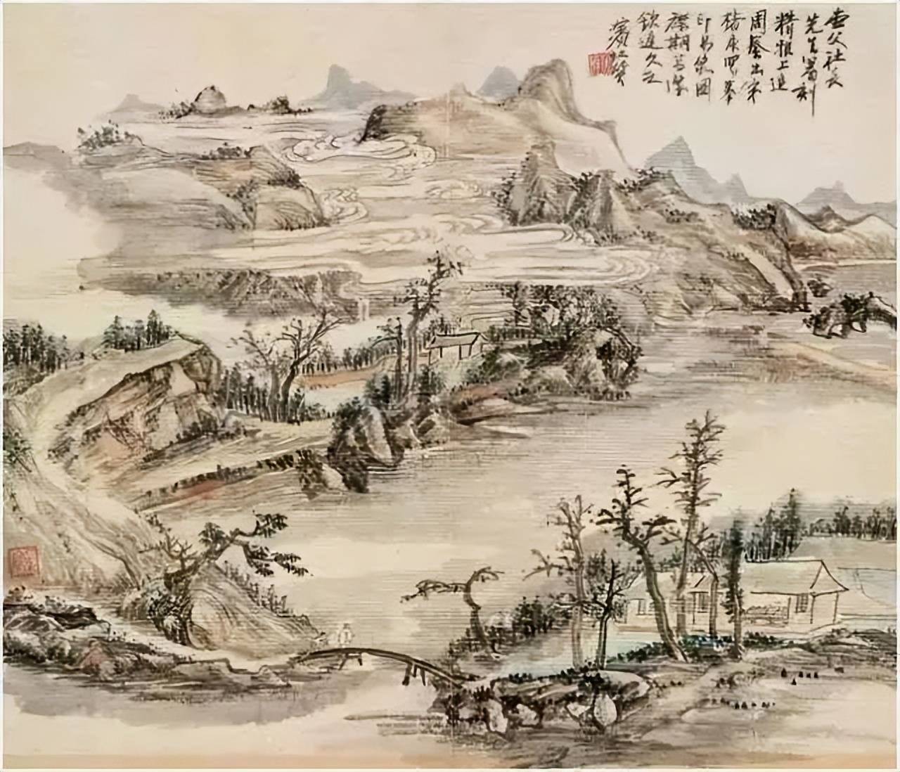 蔵出し 黄賓虹 中国 山水絵 60年代文化大革命時代中没収一級画師名家 作品封箱 一代宗师，黄宾虹｜中国画山水画作品欣赏_初名懋_朴存_李流芳