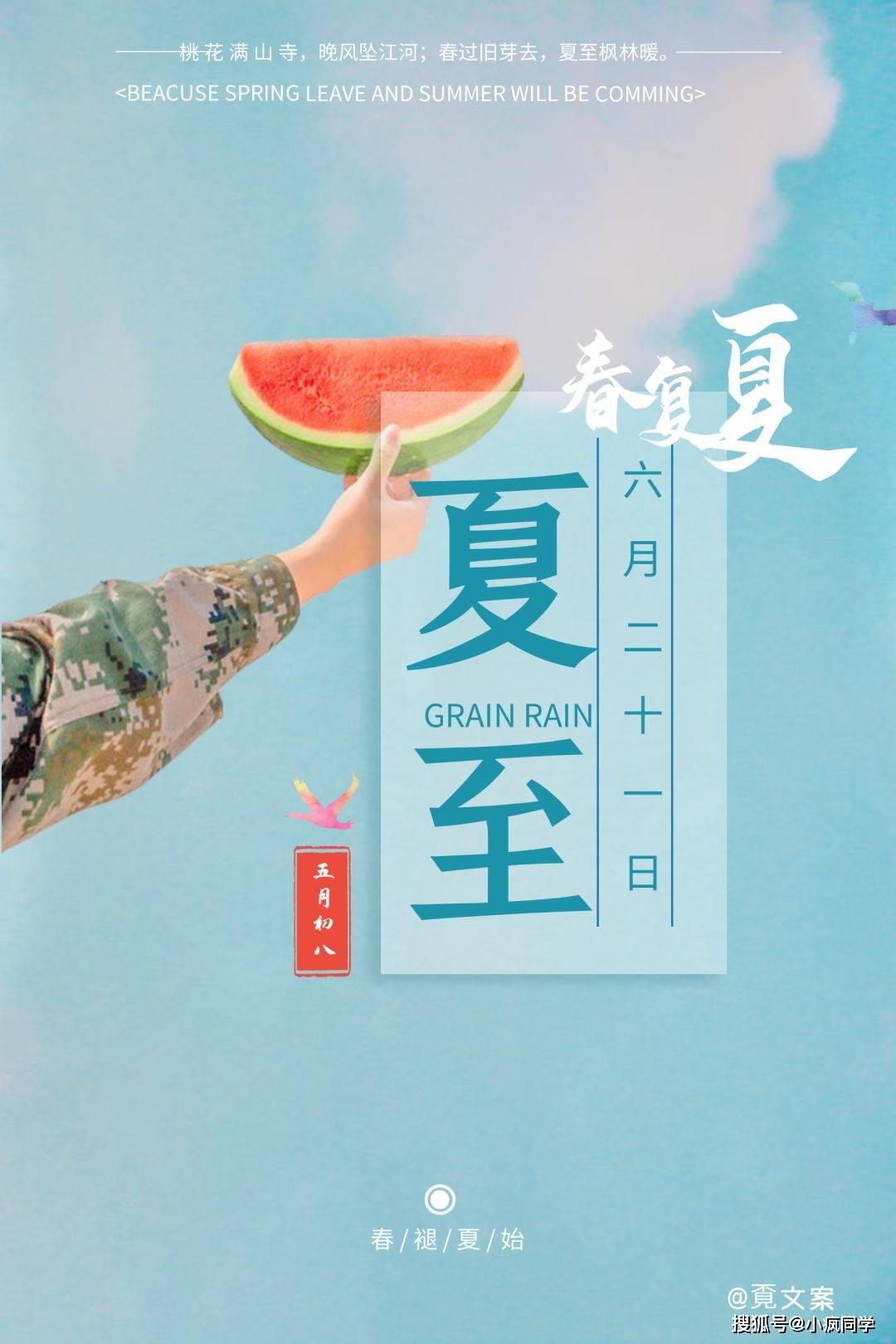 夏至文案灵感四季流转忽而半夏