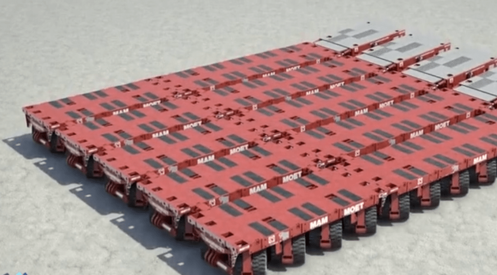 原创中国研发世界上轮胎最多的车1152个车轮载重超过5万吨让德国自愧