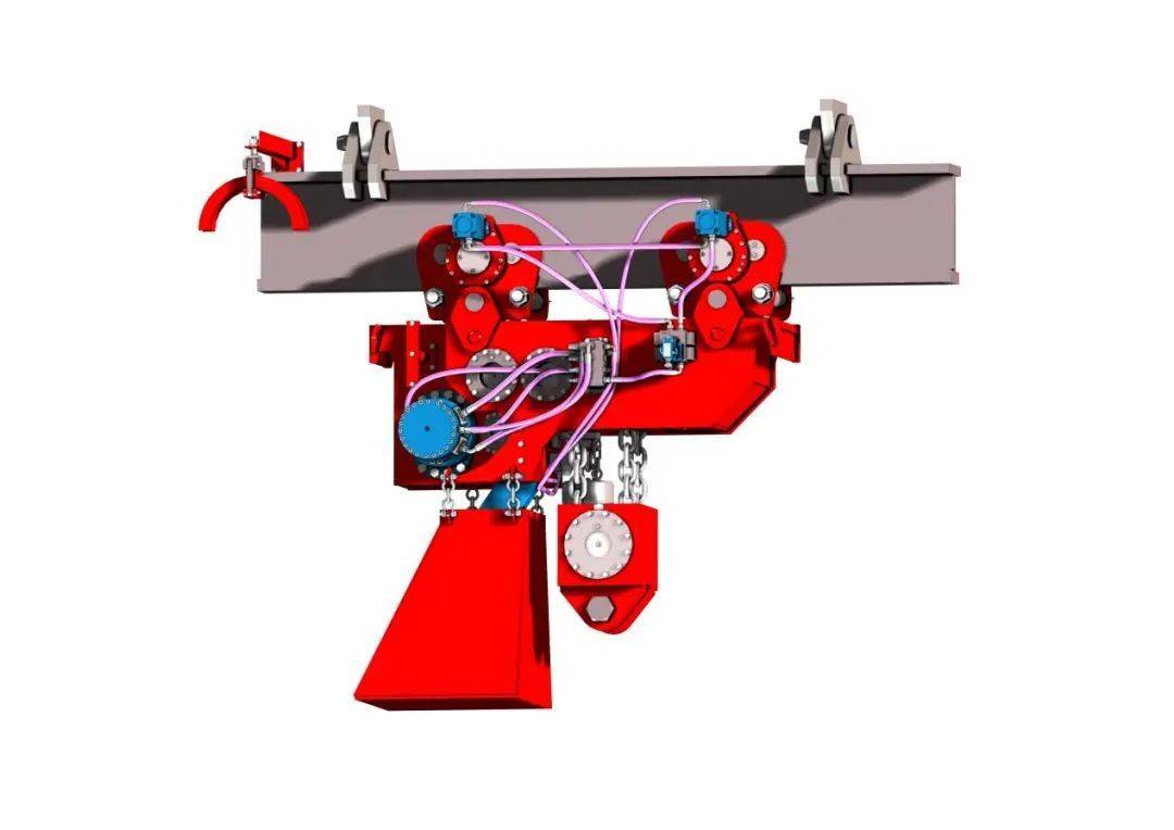 环链式防喷器吊移装置环链式防喷器吊装移动装置是专门为满足石油钻井