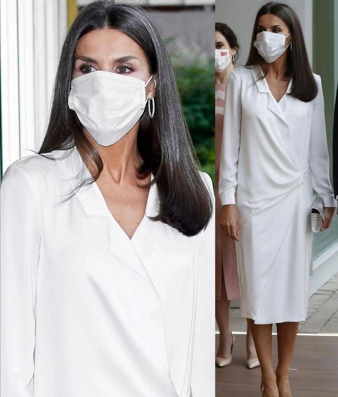 西班牙莱后穿白裙真惊艳!褶皱长裙尽显优雅气质,身材绝美