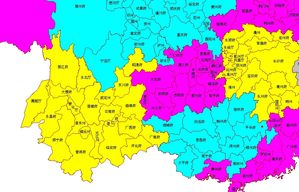 四川与云南交界处地图图片