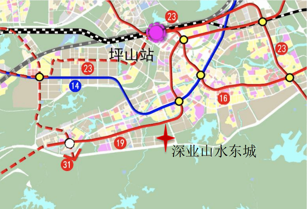 坪山地铁线路规划图图片