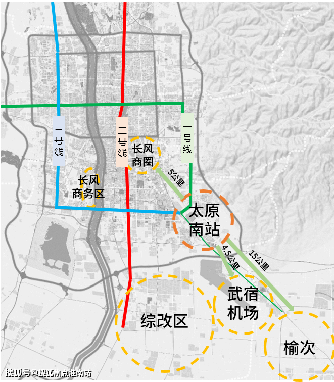 榆次中心城區,19分鐘駕車可到達長風商圈,隨著地鐵1,3號線的修建,太原