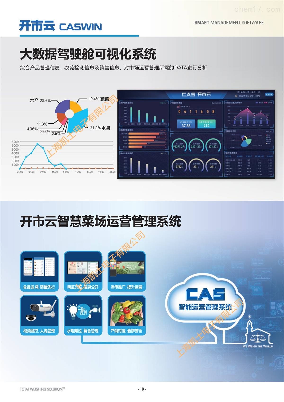 商业收银一体秤，PC收银秤 韩国凯士CAS