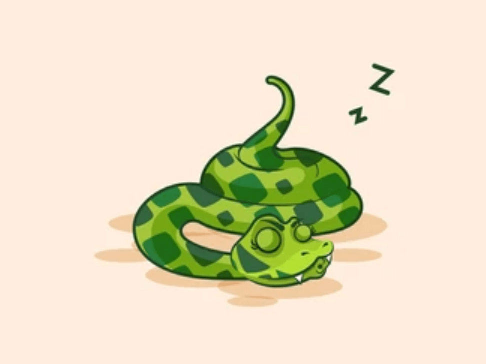 冬眠的蛇卡通图片图片