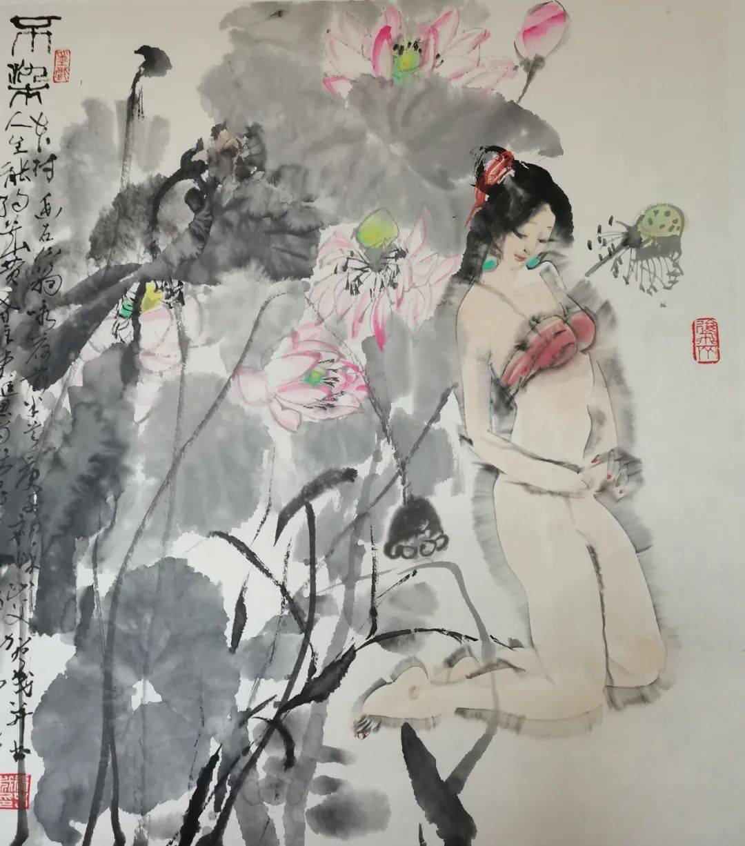 不染在贺成先生笔下,人体艺术是纯洁而天真的清柔出尘之美.