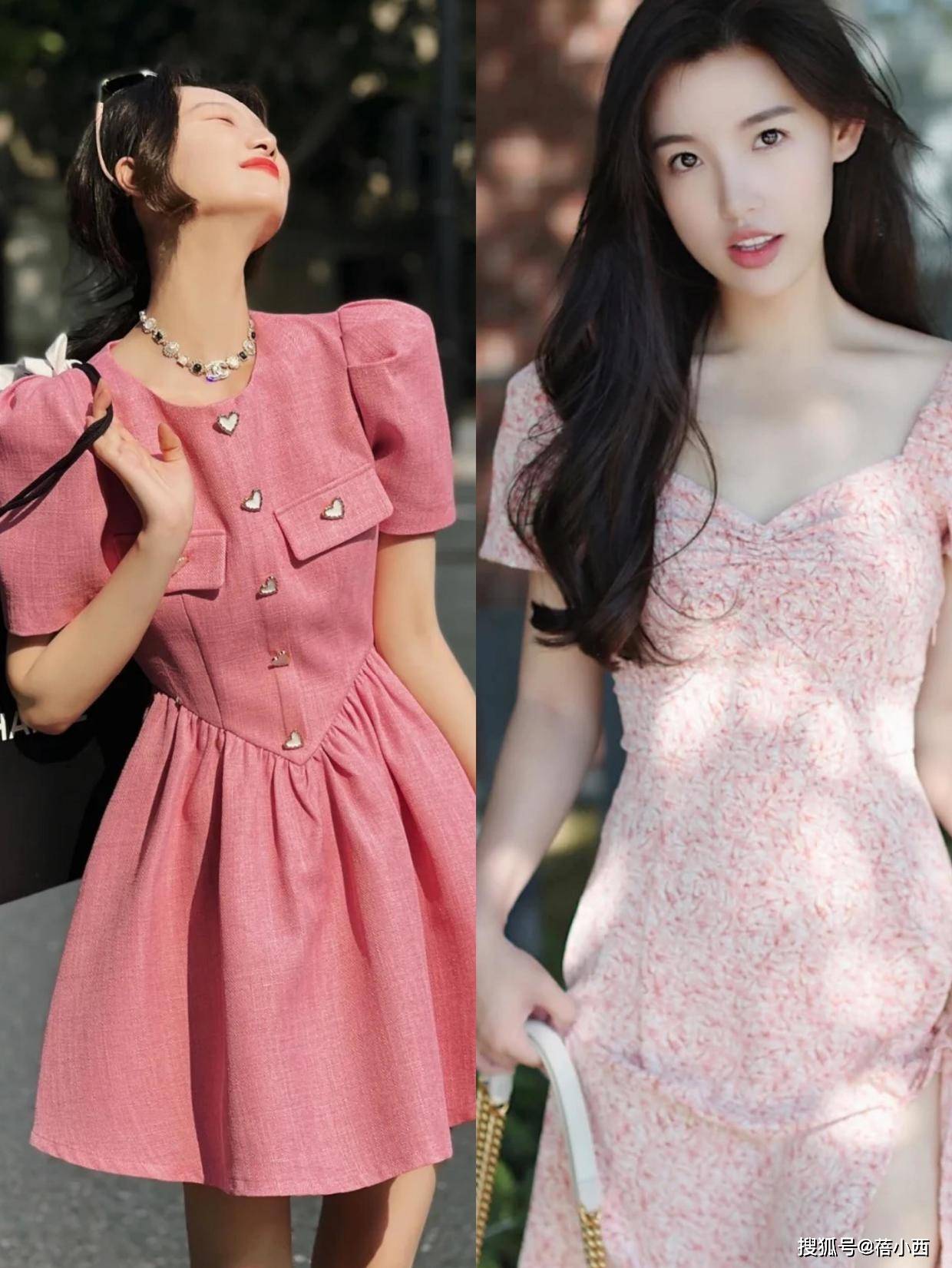 还在穿一身黑?建议夏季多尝试粉色系穿搭,甜美还减龄