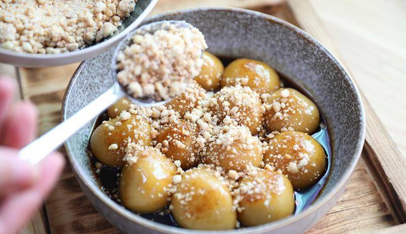 糖不甩的做法步骤_团子_花生米_红糖