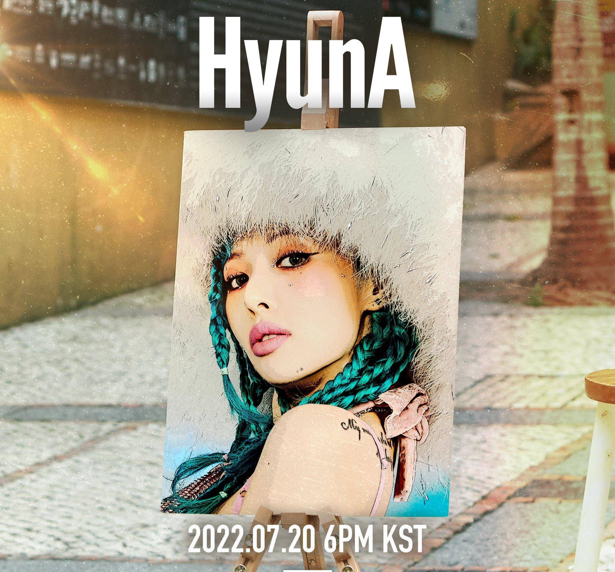 原创泫雅新专辑nabillera预告海报公开粉色辣妹风又辣又鬼马