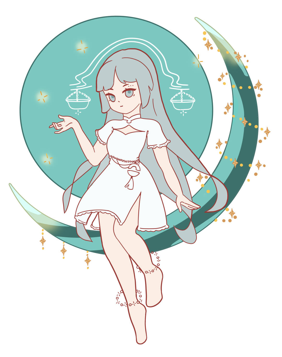 磨金石插画分享十二星座小姐姐谁最美