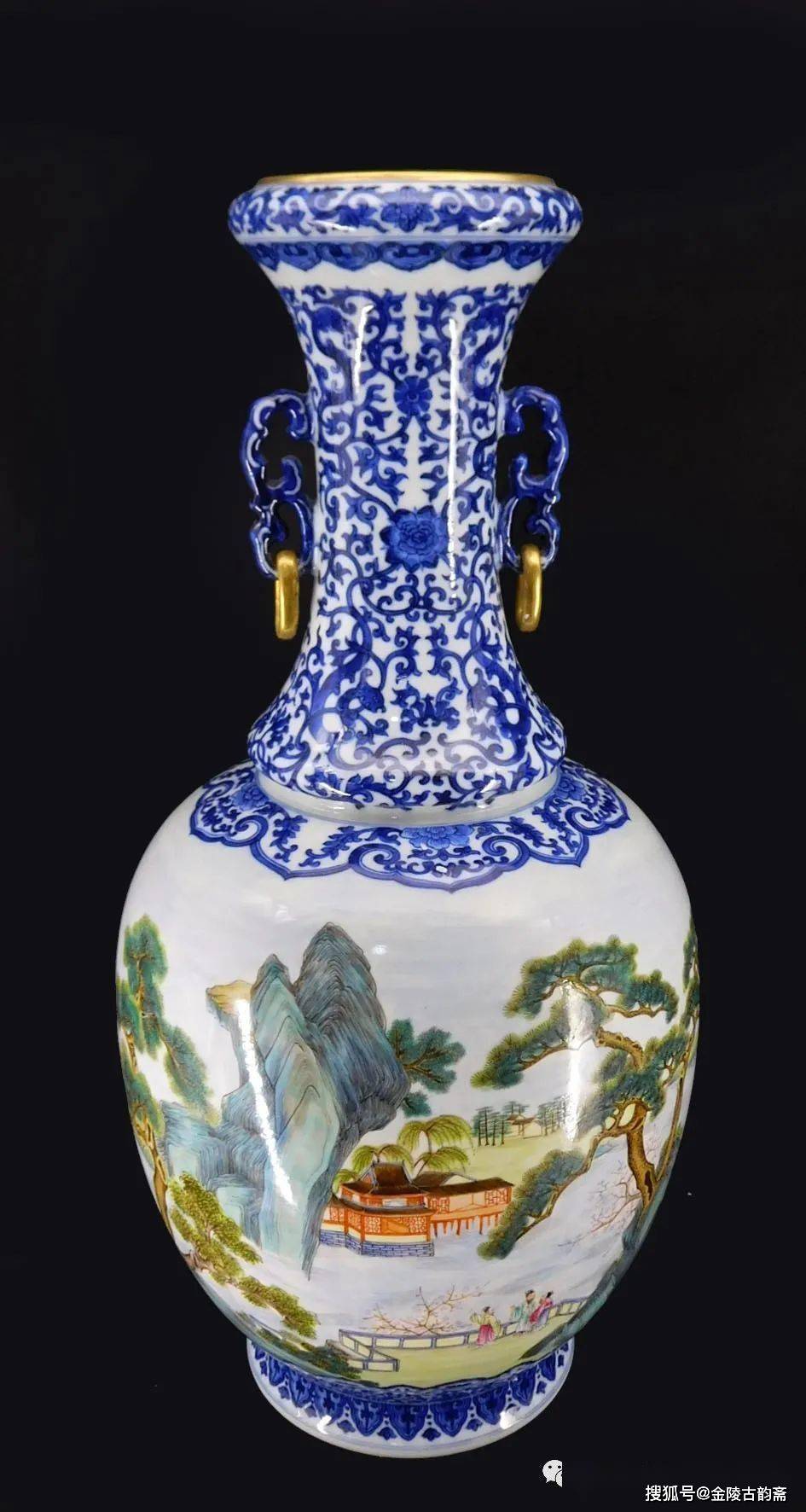 中国古磁器　清青花高碗 中国古磁器 清青花高碗