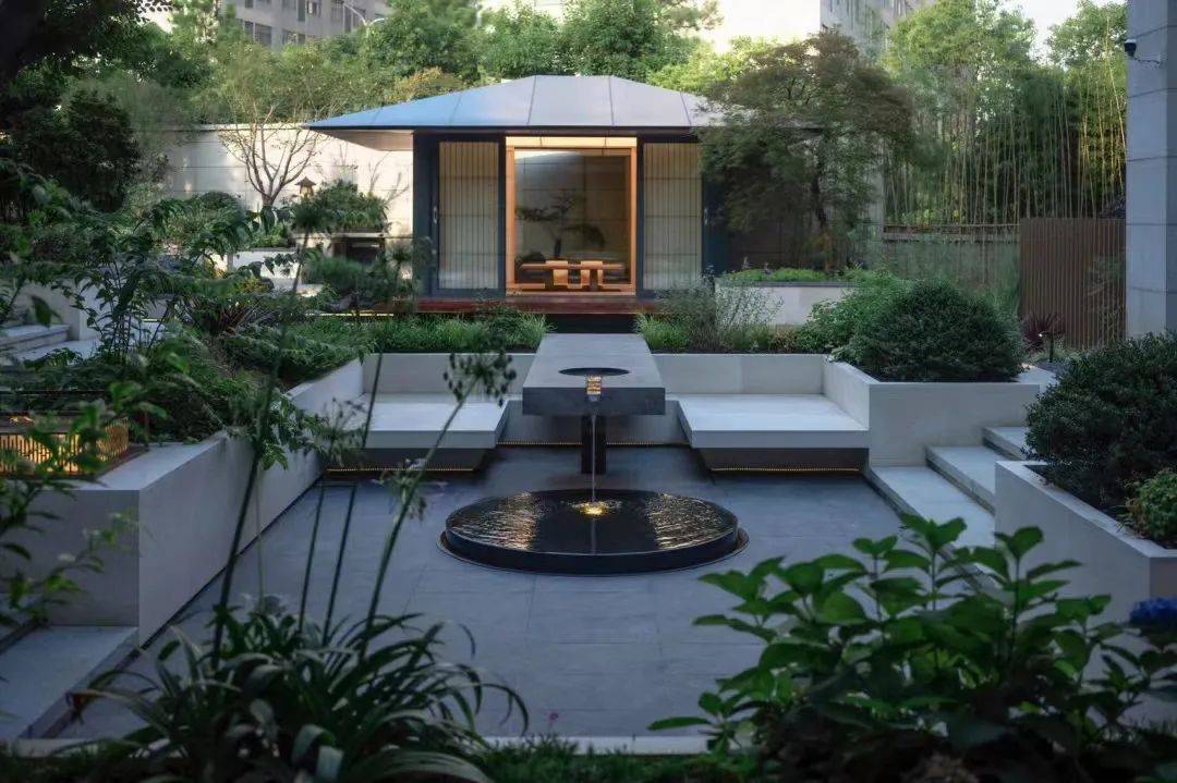 庭院的一汪水,消解心头的暑意._水景_设计_动植物