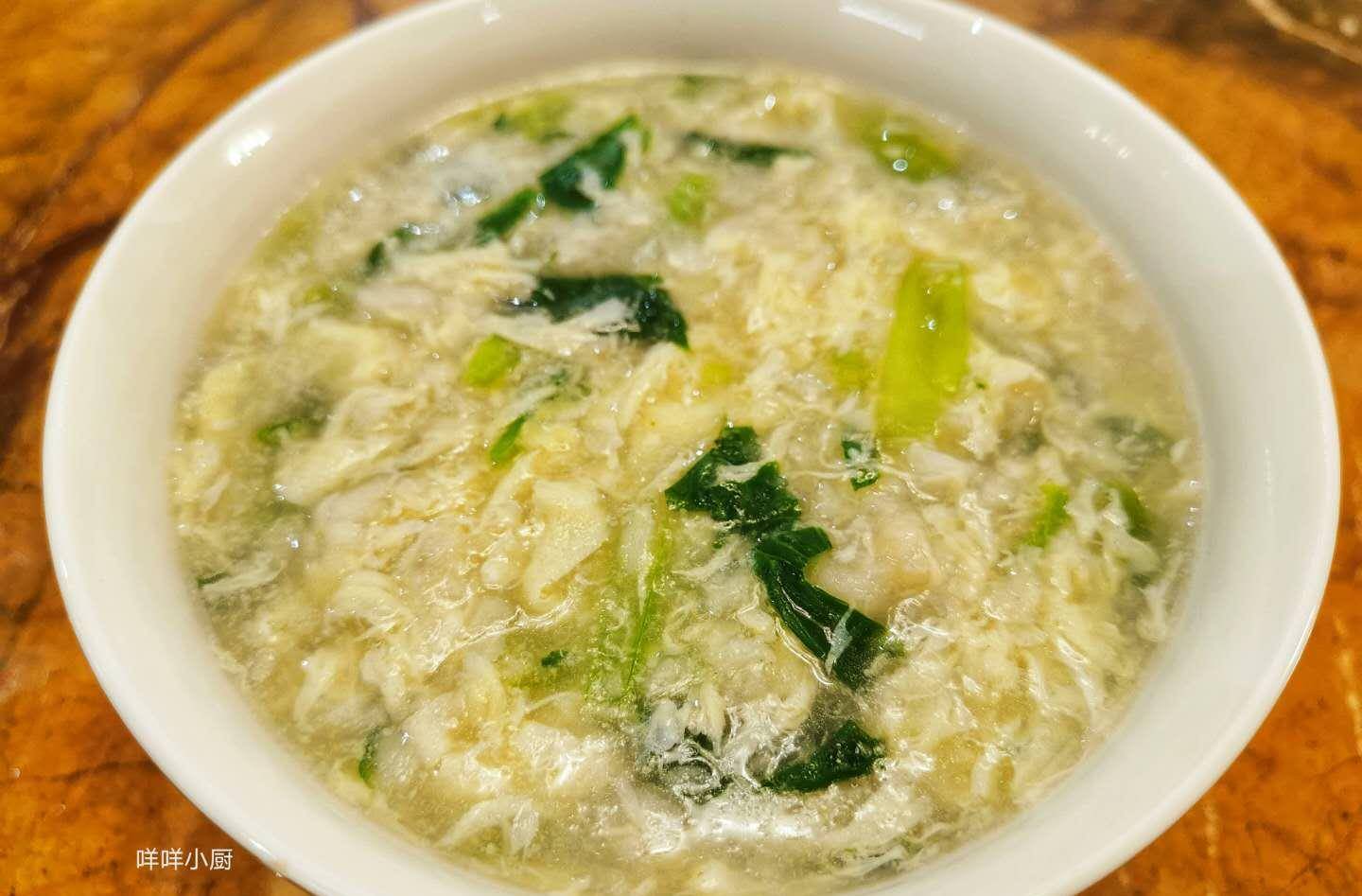 原创秋天要温补来一碗山药鸡蛋青菜汤健脾养胃营养好做法超简单