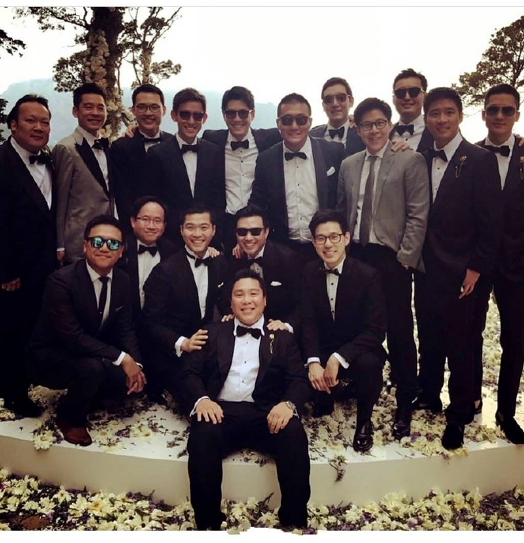 霍启山当伴郎,参加马来西亚首富孙子大婚,和霍启刚同框出镜_郭孟雄