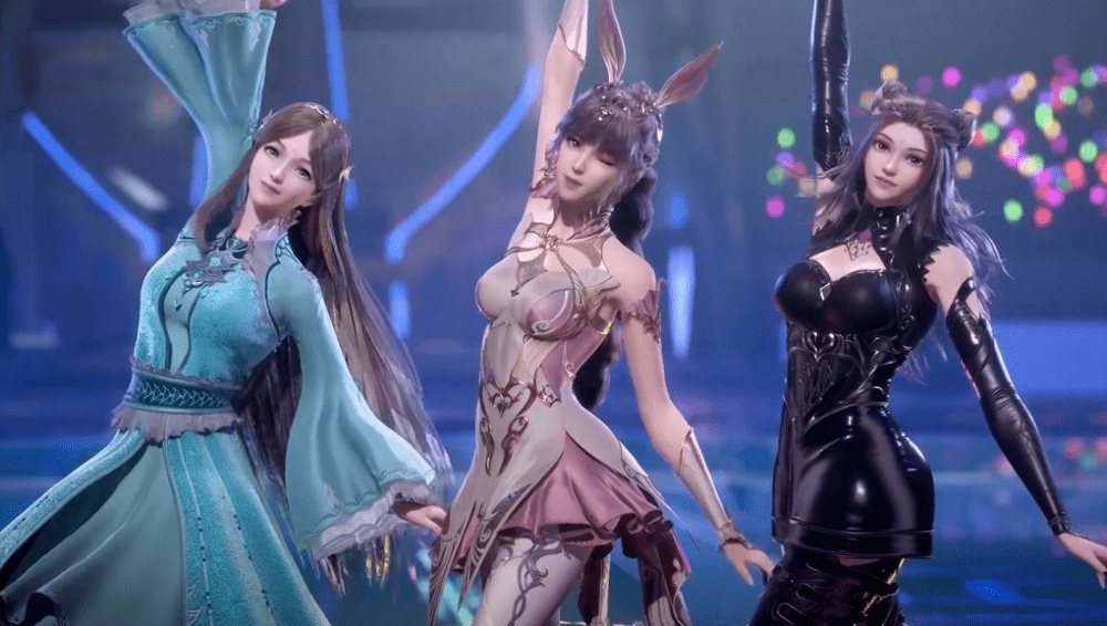 在《斗罗大陆》动漫四周年之际,史莱克"三美"组成了女团,不得不说,"