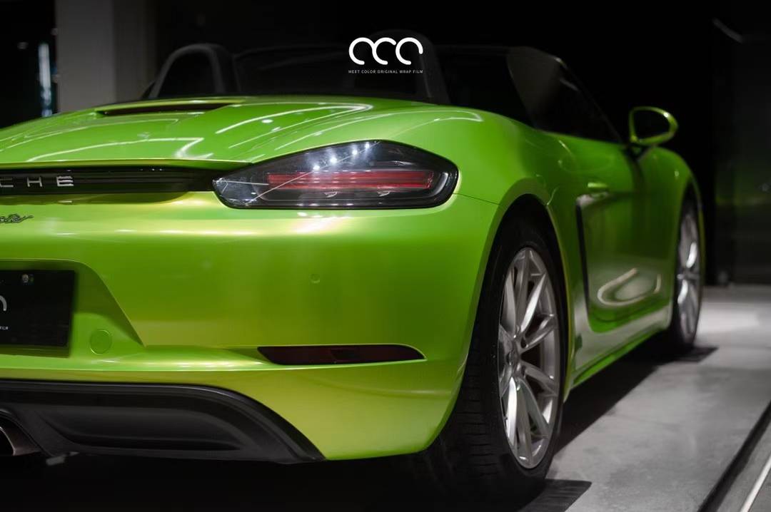保时捷718漫彩改色膜pet渐变亮面赛道绿,凉爽的赛道绿_bright_track