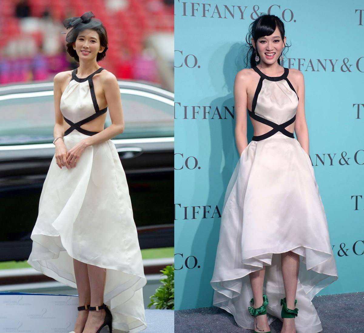 林志玲陈乔恩同穿肚兜式礼服,一个时尚妩媚,一个甜美可人_身材_线条