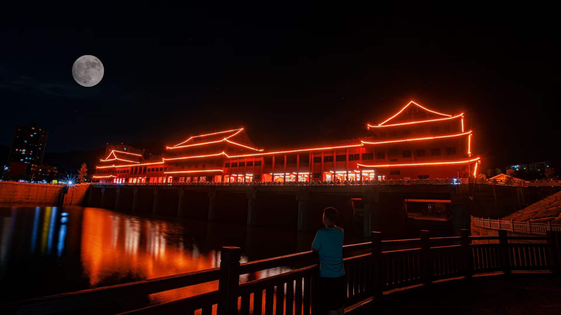 美出新高度,9张图带你赏红桥月色,你见过这么的旺苍夜景吗?