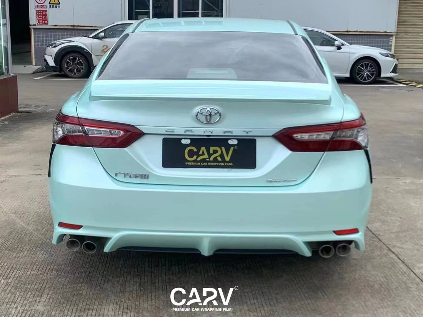 丰田凯美瑞卡孚改色膜马卡龙月光玉,才是我心目中的白月光_搜狐汽车