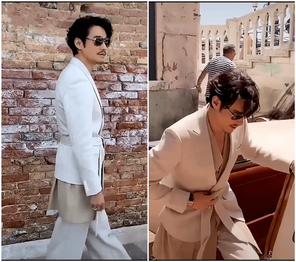 路人看到胡兵街拍想到高以翔 能称得上国际化气质的也就他俩了吧_身材