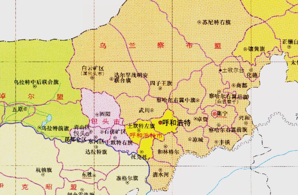 内蒙古乌盟地图全图图片