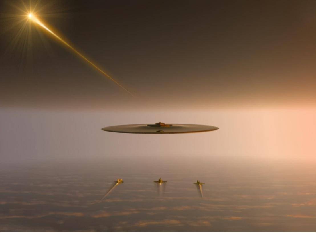 实拍巨型ufo航母图片