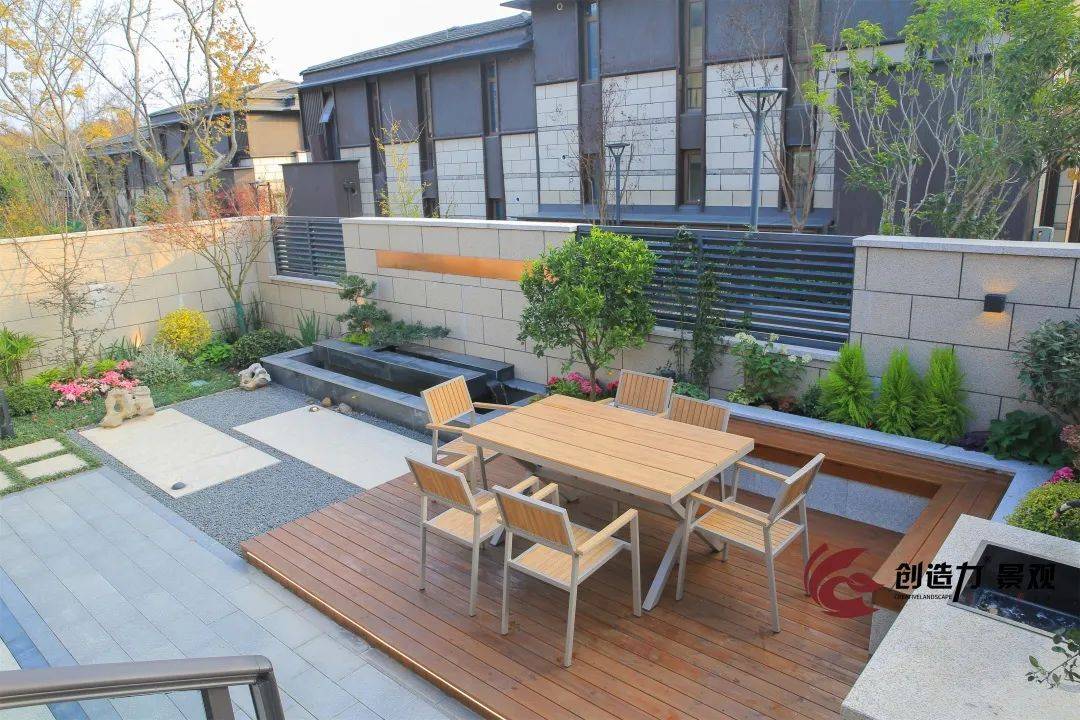 80平精致的休闲小院子,惬意居家的小生活——弘阳山卿_庭院_设计_风格