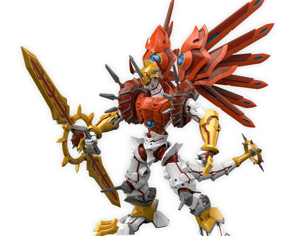 潮趣:《数码宝贝5》闪光暴龙兽 可动模型 大地暴龙剑_设计_拆分_日本