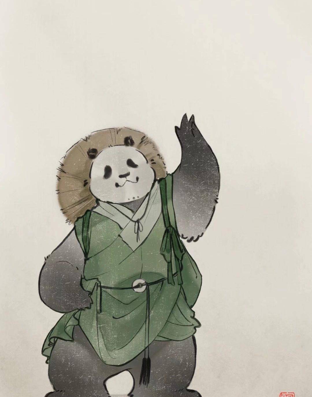 当中国瑞兽穿上汉服,大熊猫可爱,仙鹤贵气,网友:被萌化了_形制_明朝