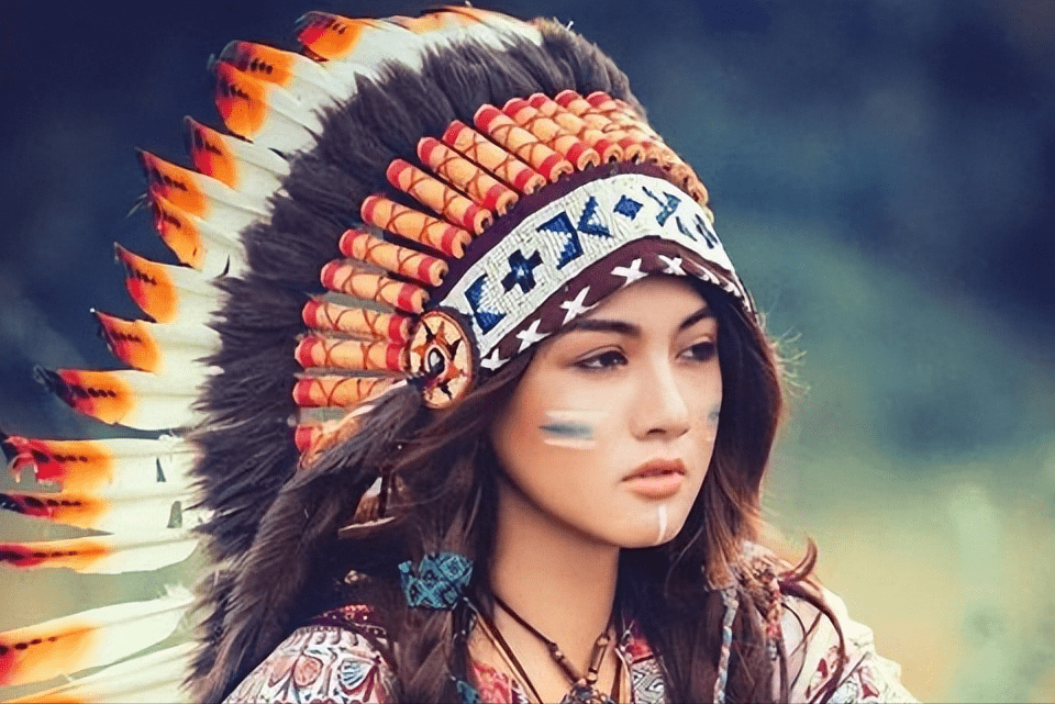 美国印第安人女性图片