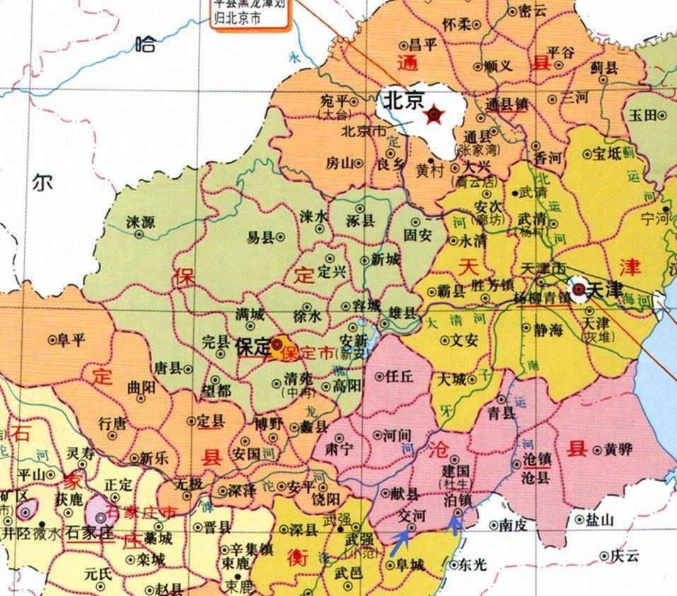 1983年河北撤銷的一個縣 建縣800餘年幾經廢立 終歸自己原來的鎮_交河