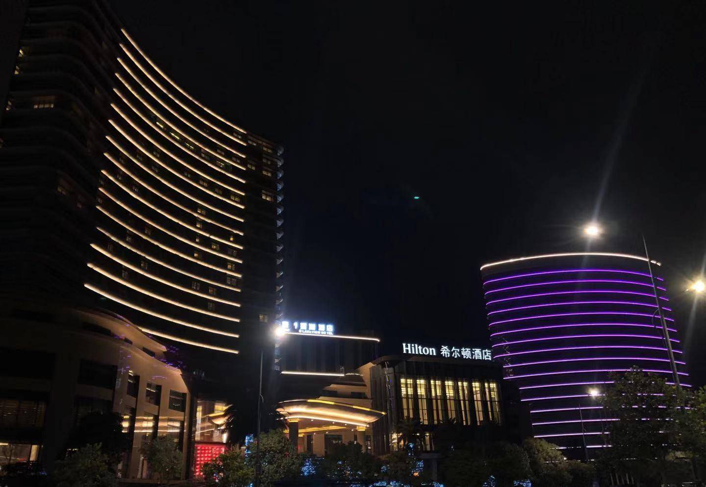 舟山普陀区东港夜景,大家来看看是什么地方_装饰_因为_绿化带