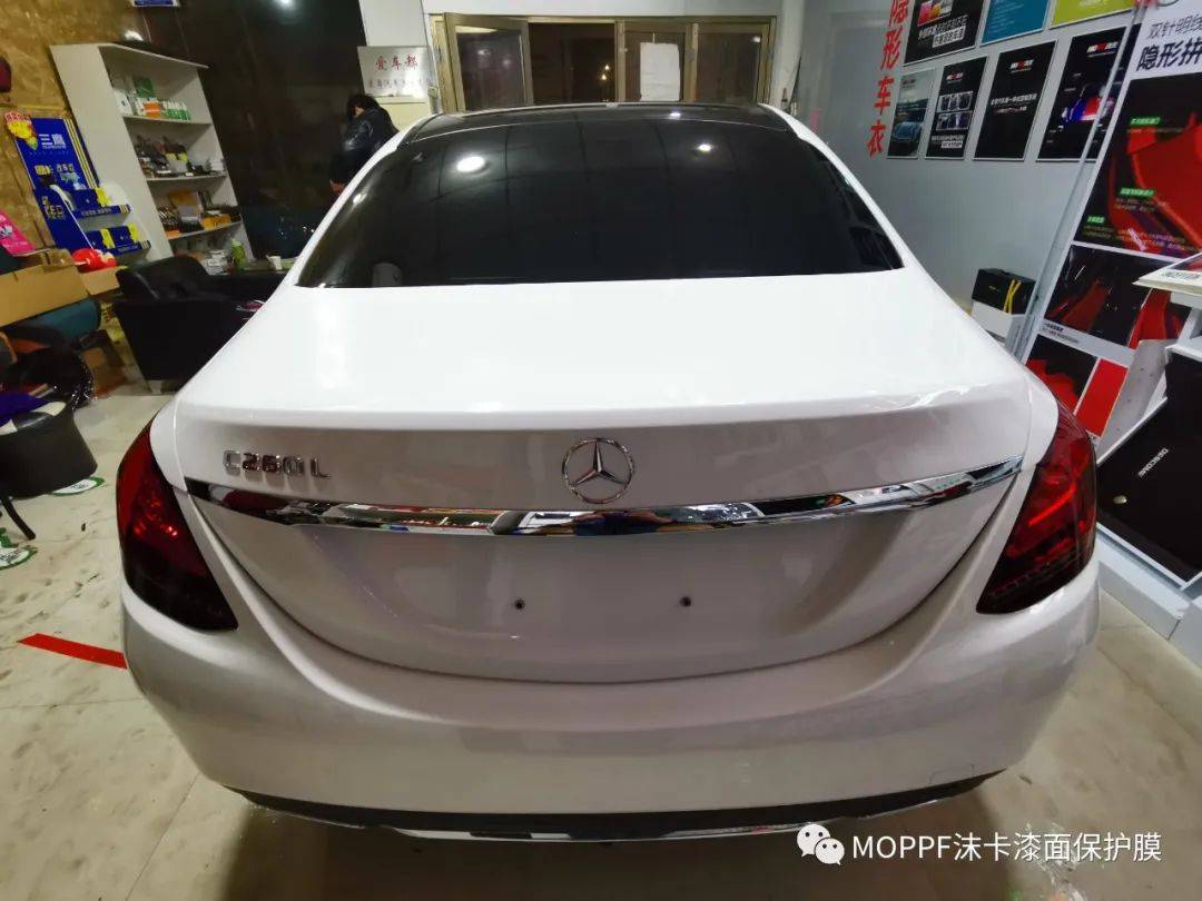 奔驰c260沫卡隐形车衣,提升漆面亮度_搜狐汽车_搜狐网
