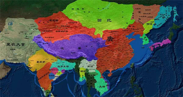 唐朝鼎盛时期世界地图图片