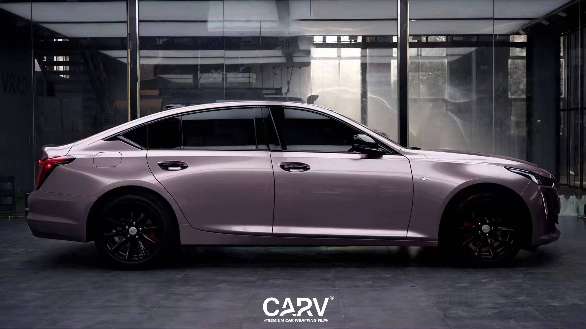 凯迪拉克ct5卡孚改色膜白金冰莓粉,优雅气质_搜狐汽车_搜狐网