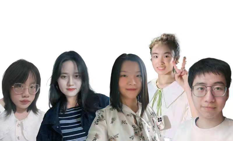 长安大学学生庞佩羽,李毅,权雅妮,刘怡泽,赵相东.