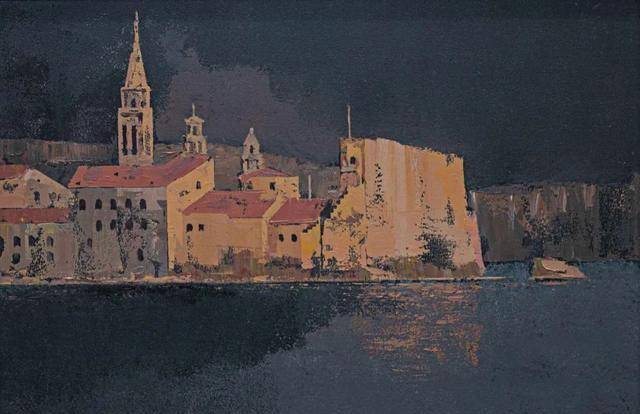 刘栋《科托尔黄昏》油画60cm×85cm刘栋《塞黑秋忆系列一》油画120cm