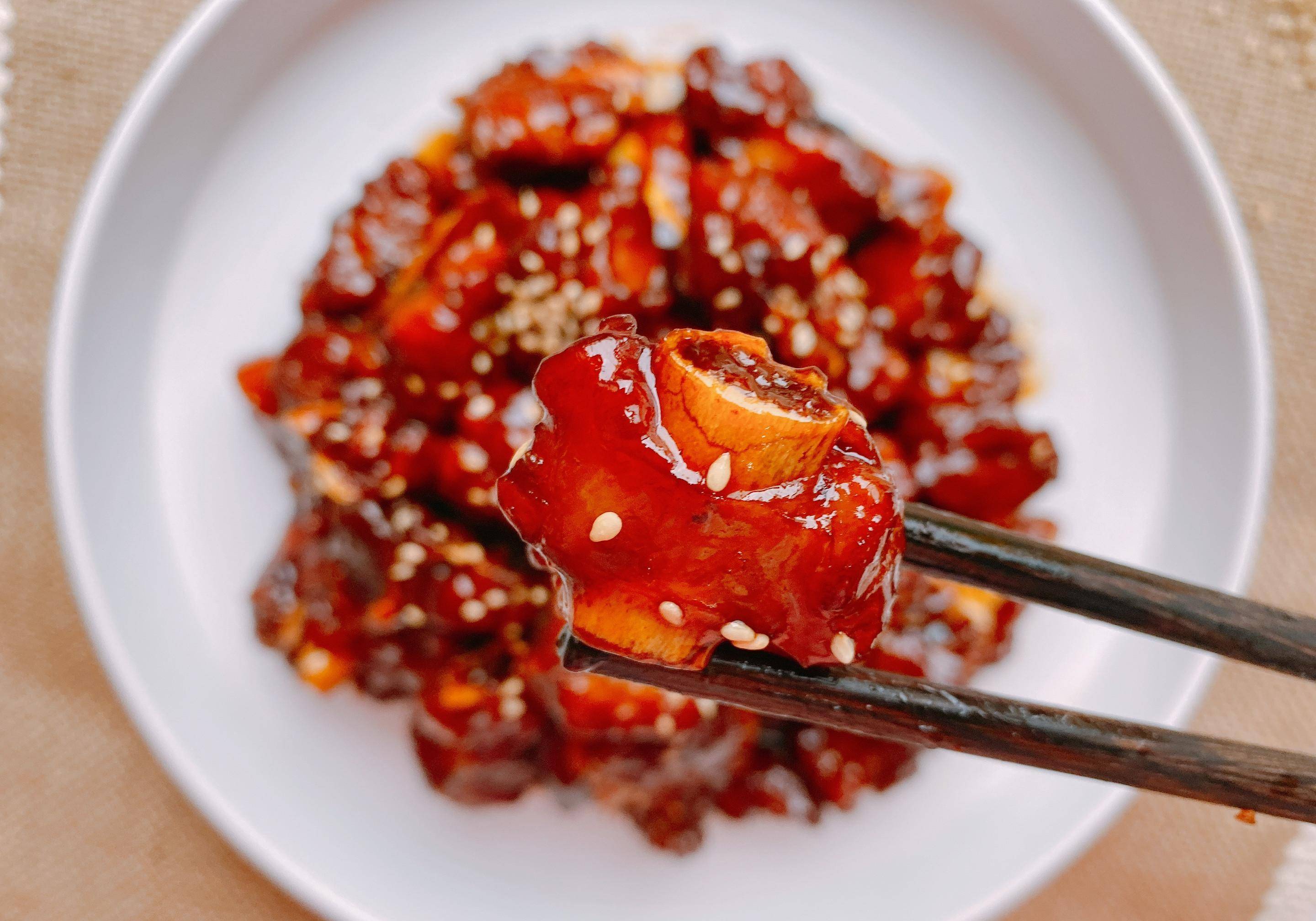 年夜饭糖醋仔排,不熬糖色不油炸,酸甜开胃没腥味,寓意节节高升_排骨