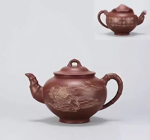 冯桂林制,任淦庭刻,吴汉文画的《传炉》和朱可心制,任淦庭刻的大圆竹