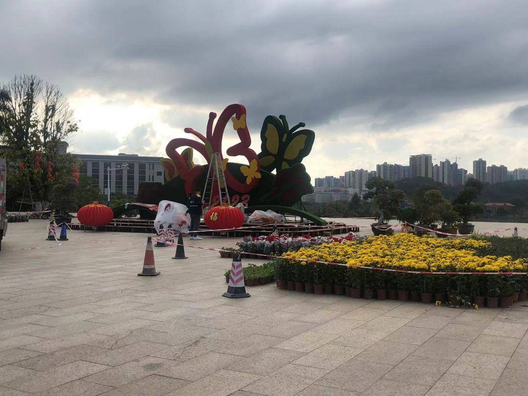 近8万个灯笼挂起,梧州街头巷尾年味浓_造型_广场_南站