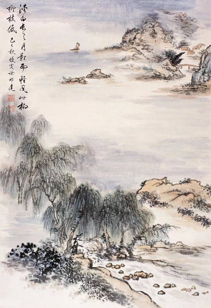 晚年鉴考之余,重拾画笔,创作山水.于书画鉴定之外,他更是以