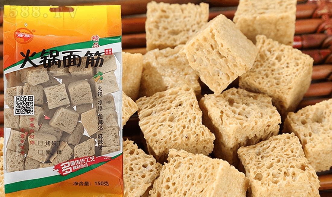 绿翠火锅面筋,传统工艺制作,劲道有嚼劲!_生产_豆制品厂_口感