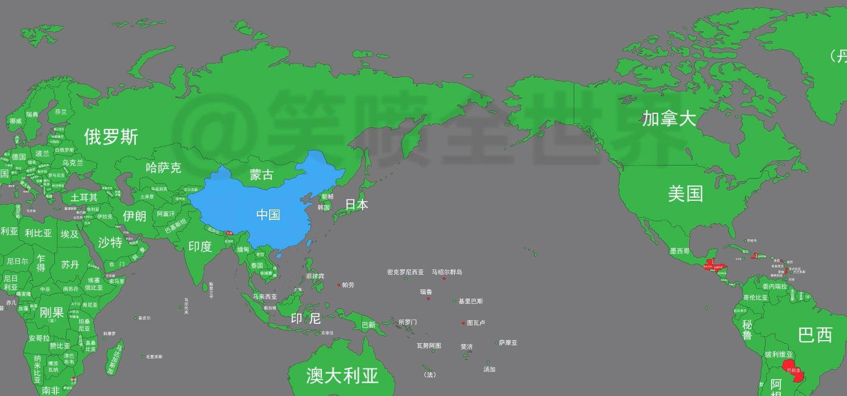美国人眼中的亚洲地图图片