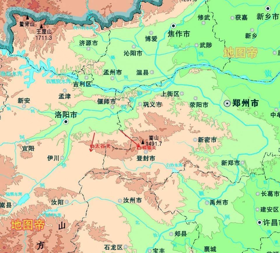 古代扼守这条通道的就是洛阳八关之一的轘辕关,过了轘辕关就可以沿颍