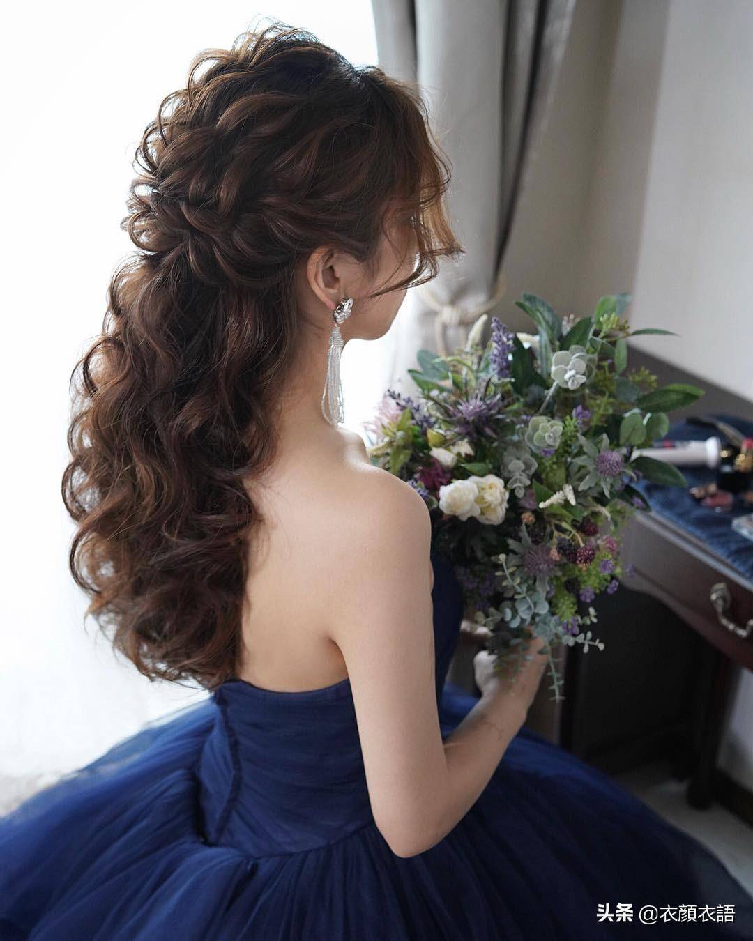 「新娘发型」你可以找到你想做的!27种日系花嫁风格哦_头饰_刘海_皇家